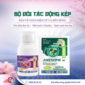 Bộ giải pháp phòng trị đạo ôn, lem lép hạt từ Inahsiro: Thuốc trừ bệnh Tutin 40SL và thuốc trừ bệnh Awesome 100WP