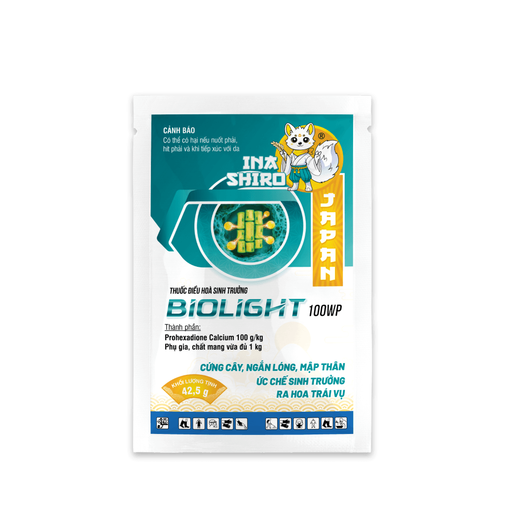 Thuốc điều hòa sinh trưởng Biolight 100WP có chứa hoạt chất Prohexadione Calcium