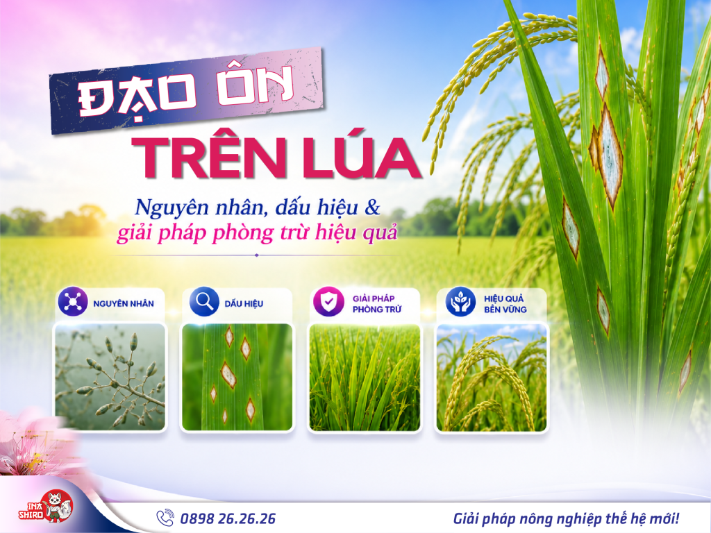Đạo ôn trên lúa: Nguyên nhân, dấu hiệu và giải pháp phòng trừ hiệu quả